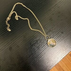 Lucky brand gold floral necklace